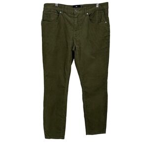 Under 510 Olive Green Corduroy Pants 33x27 Slim Stretch Casual Chinos